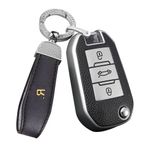 ontto Araba anahtarlık kapak anahtarlık fit Peugeot 208 301 308 508 2008 3008 Citroen C4L Cactus C5 C2 C3 C4 C6 Picasso Xsara Flip anahtar durumda akıllı anahtar kabuk tutucu çanta anahtarlık