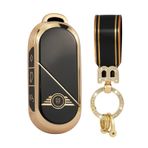 ontto Bling araba anahtarı kılıfı gövde anahtar kılıfı anahtarlık TPU koruyucu kılıf BMW Mini Countryman Cooper One 2023 2024 2025 için uygun anahtar kılıfı araba aksesuarı 4 tuşlu A siyah