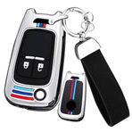 ontto Çinko alaşım araba anahtarlık kapak durumda Fit Chevrolet Aveo Spark Cruze Opel Adam Cascada Mokka Astra 2010-2020 Flip Key Shell anahtarlık tutucu çanta anahtarlık koruyucu aksesuarları 2 düğme