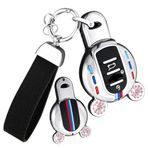 ontto Çinko Alaşım Araba Anahtarlık Kapak kılıf BMW Mini Cooper F55 Clubman F54 Hatch F56 Cabrio F57 Countryman Cooper S F60 Anahtarlık Silikon Anahtarlık Kabuk Tutucu Çanta Anahtarlık Aksesuarları 3