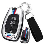 ontto Çinko alaşım Araba anahtarlık kapak kılıf Fit Hyundai Elantra 2017 Tucson Sonata Ix25 I20 Creta Santa Fe GLS Reina Flip Key Shell anahtarlık Tutucu çanta anahtarlık koruyucu Aksesuarları 4 düğme