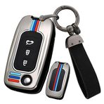 ontto Çinko alaşım Araba anahtarlık kapak kılıf Fit Renault Kadjar Captur Megane Sandero Stepway Logan Clio 5 Kangoo Arkana anahtarlık Flip Key Shell Tutucu çanta anahtarlık koruyucu Aksesuarlar Siyah
