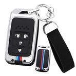 ontto Çinko alaşım Araba anahtarlık kapak kılıf Honda Civic City Vezel Accord HR-V CRV Polit Jazz Jade Crider Odyssey anahtarlık Silikon Anahtar Kabuk Tutucu çanta anahtarlık Aksesuarları 4 düğme