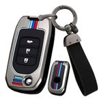 ontto Çinko Alaşımlı Araba Anahtarlık Kapak Kılıfı Honda Accord Civic CR-V HR-V HRV Crider Yeşim Odyssey Katlanır Anahtar Kılıfı Anahtarlık Anahtar Kabuk Tutucu Çanta Anahtarlık Koruyucu Aksesuarlar 3