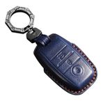 ontto Deri araba anahtarı kılıfı anahtar kılıfı anahtar kılıfı anahtar kılıfı KIA Rio Rio5 Sportage Ceed Cerato K3 KX3 K4 K5 Sorento Optima Picanto anahtarlık aksesuarı 3 tuşlu mavi