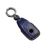 ontto Deri Araba Anahtarı Kılıfı Anahtar Kılıfı Anahtar Kılıfı Anahtar Kılıfı Mercedes Benz A C E S G Sınıfı GLC CLE CLA GLB GLS W177 W205 X167 AMG Anahtarlık Aksesuarı 3 Tuşlu Mavi