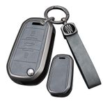 ontto Flip Çinko Alaşım Araba Anahtarı Kılıf Kapak fit Peugeot 208 2008 308 3008 408 508 107 301 Citroen C4 CACTUS C5 DS4 DS5 anahtarlık anahtarlık Aksesuarları, A-Anahtarlık Gri, 3 buttons