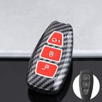 ontto Ford Fiesta Focus Fusion Mondeo Ecosport Kuga Titanyum MK3 MK4 Galaksi Aksesuarları Uzaktan Kumanda Anahtar Kabuğu Plastik Silikon Anahtar Kılıfı Anahtarlık Koruyucu Kırmızı A