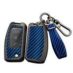 ontto Ford Focus 2 MK2 Fiesta Mondeo Galaxy Falcon Territory Ecosport Kuga Escape B-Max C-Max Flip Anahtar kılıfı Anahtarlık Akıllı Anahtar Kabuk Tutucu Anahtarlık Aksesuarları Mavi B
