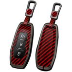 ontto Ford Focus 3 4 ST Mondeo 5 MK5 Mustang F-150 Explorer Edge Fiesta Kuga MK3 MK4 anahtarsız giriş akıllı anahtar kılıfı kabuk tutucu anahtarlık anahtarlık aksesuarları kırmızı A