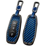 ontto Ford Focus 3 4 ST Mondeo 5 MK5 Mustang F-150 Explorer Edge Fiesta Kuga MK3 MK4 anahtarsız giriş akıllı anahtar kılıfı kabuk tutucu anahtarlık anahtarlık aksesuarları mavi A