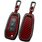 ontto Ford Fusion Fiesta Mondeo Everest Ranger Ecosport Kuga F150 Focus 2 3 Figo Puma Flip Anahtar kılıfı Akıllı Anahtar Kabuk Tutucu Anahtarlık Aksesuarları Kırmızı A
