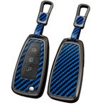 ontto Ford Ranger C-Max S-Max Focus Galaxy Mondeo Transit Tourneo Özel Ranger 3 Düğmeli Kapaklı Anahtar Kılıfı Anahtarlık Akıllı Anahtar Kabuk Tutucu Anahtarlık Aksesuarları Mavi A