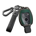 ontto Metal anahtar kılıfı kapak araba anahtarı kılıfı Mercedes A B C CL CLA CL GLA GLK ML R S sınıfı C300 ML550 CLS400 W164 W210 G63 W166 koruyucu kılıf anahtar kılıfı aksesuar siyah yeşil