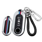 ontto Metal Araba Anahtarı Kılıfı Anahtar Kılıfı FIAT Ducato 500 500L Panda Grande Punto Lancia Musa Bravo için Uygun Koruyucu Kılıf Anahtarlık Anahtar Kılıf Kapak Aksesuar 3 Tuş-B Gümüş