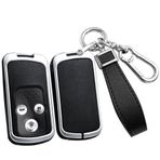 ontto Metal araba anahtarı kılıfı, anahtarlıklı anahtar kılıfı, Honda CRV Fit Shuttle Fried Freed Spike StepWGN RG1 Spada CRZ anahtar kılıfı, uzaktan kumanda, kapak, aksesuar, gümüş, siyah