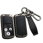ontto Metal araba anahtarı kılıfı, anahtarlıklı anahtar kılıfı, Honda CRV Fit Shuttle Fried Freed Spike StepWGN RG1 Spada CRZ anahtar kılıfı, uzaktan kumanda, kapak, aksesuar, siyah