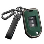 ontto Metal araba anahtarı kılıfı, anahtarlıklı anahtar kılıfı, Honda Fit XRV Vezel City Jazz Civic HRV Crider CRV Accord anahtar kılıfı uzaktan kumanda Cover aksesuar siyah yeşil
