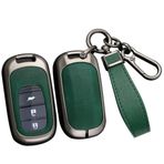 ontto Metal Araba Anahtarı Kılıfı Anahtarlıklı Anahtar Kılıfı Honda HRV Accord CR-V Pilot HR-V Civic Vezel RV3 RV4 2022 2023 Anahtar Kılıfı Uzaktan Kumanda Kapak Aksesuar Siyah Yeşil