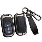 ontto Metal Araba Anahtarı Kılıfı Anahtarlıklı Anahtar Kılıfı Honda HRV Accord CR-V Pilot HR-V Civic Vezel RV3 RV4 2022 2023 Anahtar Kılıfı Uzaktan Kumanda Kapak Aksesuar Siyah