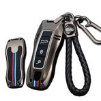 ontto Metal araba anahtarlık kapak durumda Fit porsche cayenne 958 911 lepin 996 macan panamera 997 944 924 987 987 gt3 cayman 987 anahtarlık silikon anahtar kabuk tutucu çanta anahtarlık aksesuarları
