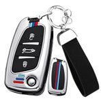 ontto Metal araba anahtarlık kapak kılıf Fit Citroen C1 C2 C3 C4 C5 XSARA PICA Peugeot 306 407 807 DS3 DS4 DS5 DS6 anahtarlık Flip anahtar kabuk tutucu çanta anahtarlık koruyucu aksesuarları gümüş B