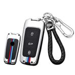 ontto Metal Araba anahtarlık kapak kılıf VW Passat B6 B7 3C B7 Magotan CC için Fit Anahtarsız giriş Anahtar durumda anahtarlık Akıllı Anahtar Kabuk Tutucu çanta anahtarlık koruyucu Aksesuarları Gümüş