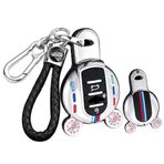 ontto Metal Araba Anahtarlık Kapak kılıfı BMW Mini Cooper F54 Clubman F55 F56 F57 F60 Countryman Anahtarlık Silikon Anahtarlık Kabuk Tutucu Çanta Anahtarlık Koruyucu Aksesuarlar 3 Düğme Pembe