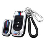 ontto Metal Araba anahtarlık kapak kılıfı Honda Civic CR-V HR-V Anlaşması Jade Crider Odyssey 2015-2018 anahtarlık Flip Key Shell Tutucu çanta anahtarlık Aksesuarları 2 düğme Gümüş