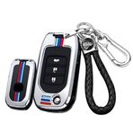 ontto Metal Araba anahtarlık kapak kılıfı Honda Civic CR-V HR-V Anlaşması Jade Crider Odyssey 2015-2018 anahtarlık Flip Key Shell Tutucu çanta anahtarlık Aksesuarları 3 düğme Gümüş