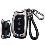 ontto Metal Araba Anahtarlık Kapak kılıfı Hyundai Tucson Santa Fe Rena Sonata Elantra Creta Ix35 I10 I30 I40 Solaris Accent Anahtarlık Akıllı Anahtar Kabuk Tutucu Çanta Anahtarlık Koruyucu Aksesuarlar