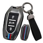 ontto Metal Araba Anahtarlık Kapak kılıfı Peugeot 308 408 508 2008 3008 4008 5008 5008 Citroen C4 C6 C3-XR Anahtarlık anahtarsız giriş akıllı anahtar kabuk tutucu çanta anahtarlık koruyucu aksesuarlar