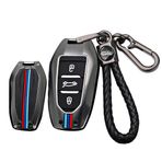 ontto Metal Araba Anahtarlık Kapak kılıfı Peugeot 308 408 508 2008 3008 4008 5008 Citroen C4 C6 C3-XR Anahtarlık anahtarsız giriş akıllı anahtar kabuk tutucu çanta anahtarlık koruyucu aksesuarlar