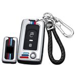 ontto Metal Araba Anahtarlık Kapak kılıfı Peugeot Partner Tepee 207 307 308 407 Citroen C-Crosser C3 C4 Picasso Berlingo Anahtarlık Flip Anahtar Kabuk Tutucu Çanta Anahtarlık Aksesuarları 2 Düğme