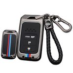 ontto Metal Araba Anahtarlık Kılıf Honda Civic City Vezel Accord HR-V CRV Polit Jazz Jade Crider Odyssey Anahtarlık Silikon Anahtar Kabuk Tutucu Çanta Anahtarlık Aksesuarları 3 Düğme Siyah D