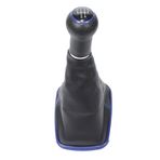 ontto Otomatik Vites topuzu fit VW Golf4 Bora 1998 1999 2000 2001 2002 2003 2004 Manuel Vites Kolu Styling Deri Toz Geçirmez Kapak ile 5 Hız Mavi 12mm