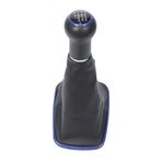 ontto Otomatik Vites topuzu fit VW Golf4 Bora 1998 1999 2000 2001 2002 2003 2004 Manuel Vites Kolu Styling Deri Toz Geçirmez Kapak ile 6 Hız Mavi 12mm