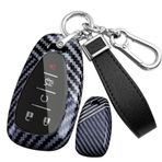 ontto PC Karbon Fiber Araba Anahtarı Kılıfı Anahtar Kılıfı Anahtar Kılıfı Chevrolet Cruze Malibu Camaro Volt Bolt Equinox Traverse Anahtarlık 3/4/5 Tuşlu Aksesuar-A Siyah Beyaz