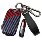 ontto PC Karbon Fiber Araba Anahtarı Kılıfı Anahtar Kılıfı Anahtar Kılıfı Kılıf Kia Sportage Sorento Soul Telluride Cerato K5 K5 K8 Ceed Soul Anahtarlık 3/4 Tuşlu Aksesuar-A Siyah Kırmızı