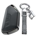 ontto PC Plastik Araba Anahtarı Kılıfı Koruyucu Kılıf Anahtar Kılıfı VW Golf 8 R Variant ID.Buzz Pro ID.3 ID.4 ID.4 GTX ID.5 ID.6 ID.7 Pro Anahtar Kılıfı Anahtarlık 3Tuş-B Siyah