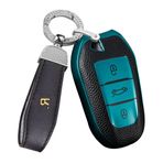 ontto Peugeot 208 3008 5008 Citroen Anahtarlık C1 C2 C3 C4 Grand Picasso Cactus Anahtar Kılıfı Akıllı Anahtar Kabuk Tutucu Çanta Anahtarlık Koruyucu Aksesuarlar Yeşil