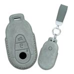 ontto Süet araba anahtarı kılıfı anahtar kılıfı Mercedes Benz W206 W223 S350 C260 S400 S450 S500 C S sınıfı EQS AMG için koruyucu kılıf anahtarlık anahtar kutusu kapak aksesuar A gri