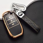 ontto Toyota Camry CHR RAV4 Auris Avensis Prius Aygo Yaris Corolla Land Cruiser 200 Crown Anahtarlık Akıllı Anahtar Kılıfı TPU Silikon Anahtarlık Aksesuarları Siyah