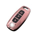 ontto TPU araba anahtarı kılıf kapak Fit Nissan Ariya Qashqai ePower Xtrail ePower Juke Teana 2023 2024 3 düğmeler anahtar kutusu kabuk çanta aksesuarları koruyucu, C-Pembe, 3 buttons