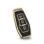 ontto TPU Araba anahtarı kılıf kapak Ford Focus 3 4 Ranger S C Max Explorer Fiesta Mondeo 3 4 5 MK3 MK4 MK5 3 Düğmeler Anahtar çantası Kabuk kutusu Aksesuarları Koruyucu, A-Siyah, 3 buttons