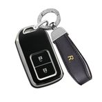 ontto TPU Araba anahtarı kılıfı Honda Fit Odessey City Jazz XRV Venzel HRV CRV Accord için Uygun Uzaktan Anahtar kılıfı çanta Kabuk anahtarlık Akıllı Anahtar Tutucu anahtarlık Koruyucu Aksesuarlar 2 düğme Siyah