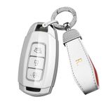 ontto TPU Araba Anahtarlık Kapağı Fit Hyundai i30 Azera ix35 Elantra Accent Santa Fe IG Grandeur Anahtar durumda 3 Düğmeler Akıllı Anahtar Kabuk Tutucu Çanta Anahtarlık Anahtarlık Koruyucu Aksesuarlar