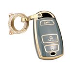 ontto TPU Araba Anahtarlık Kapağı Fit Kia Sportage Sabah Hyundai Tucson 2005 Santa Fe 2008 I10 IX25 Grand Stareks Anahtarlık Akıllı Anahtar kılıfı Uzaktan Anahtar Tutucu Çanta Anahtarlık Aksesuarları