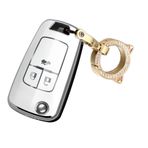 ontto TPU Araba anahtarlık kapağı Fit Opel Astra J Corsa E GT Insignia Karl Zafira Grandland Mokka Chevrolet Orlando Uzaktan Anahtar Kabuk Tutucu çanta anahtarlık anahtarlık Koruyucu Aksesuarlar Beyaz