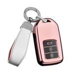 ontto TPU Araba Anahtarlık Kapağı Honda Accord Civic CR-V CRV Pilot Pasaport Vezel Odyssey Insight EX EX-L Anahtar kılıfı Anahtarlık Anahtar Kabuk Anahtar Tutucu Aksesuarları Koruyucu 3 Düğme Pembe
